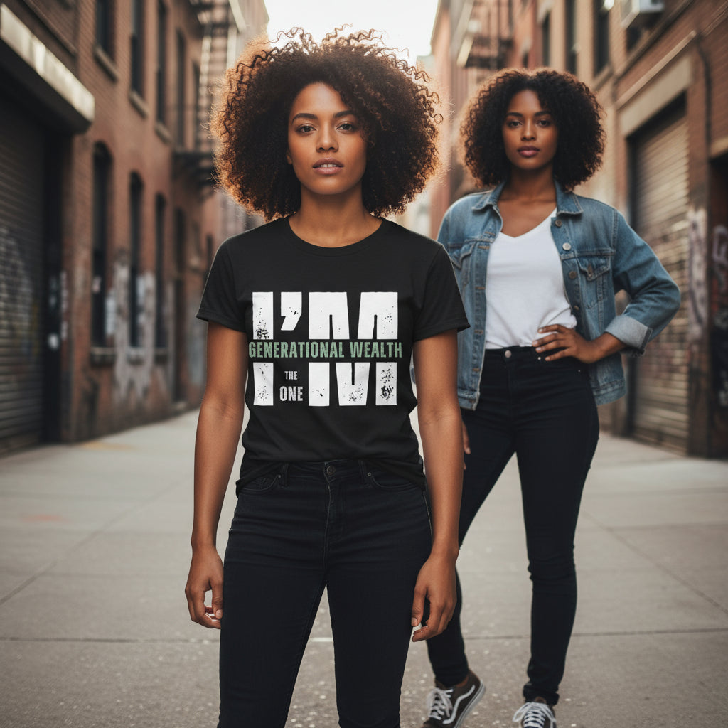 Black I'M The One Generational Wealth T-Shirt
