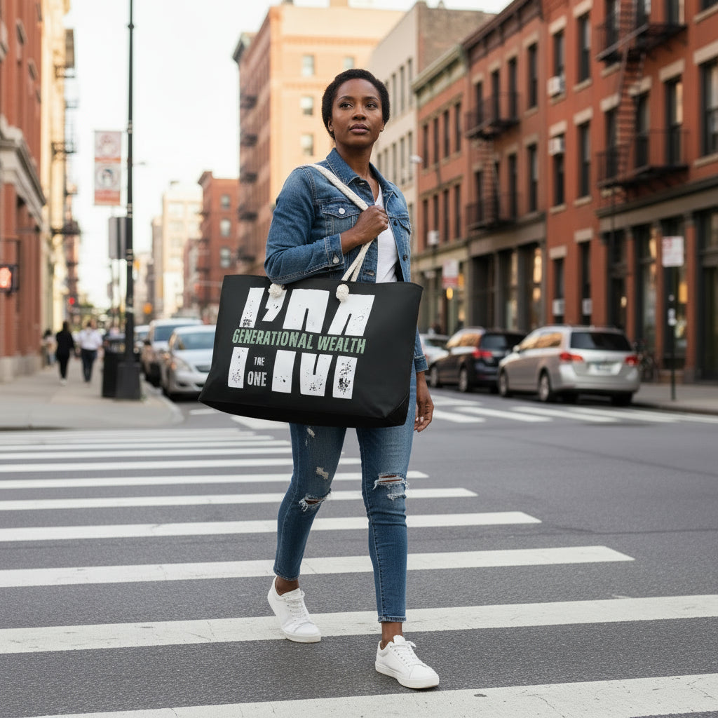 Black I'M The One Generational Wealth Weekender Bag